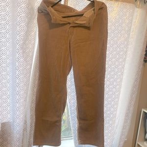 I am selling these dark Beige pants at are higher rise straight